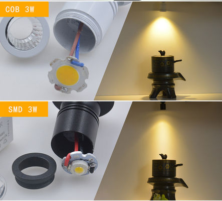 Moderne schwarze verstellbare LED-Spiegellampe mit Farbtemperaturoptionen