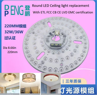 8.66" 220mm dimmbar rundes Led-Deckenlicht Ersatz 120V Deckenventilator Ersatz Zertifikat FCC,ETL,CB,CE,LVD,EMC