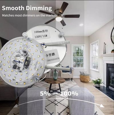 120V 15W Driverless Dia 100mm Led Light Für Led-Ventilatorlicht Mit ETL-Zertifikat Deckenventilator Led-Licht Ersatz