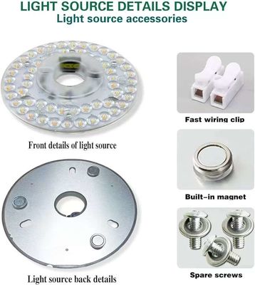 Dia125mm Round Pcb Board 4,9' LED Retrofit Light Kit 22W Farbe 3000K/4500K/6000K CRI90 Für Deckenventilator Licht Ersatz Panel PCB,Deckenlicht LED Retrofit Kit,120V 2200LM,