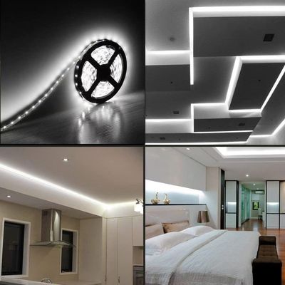 Flexible LED Streifenleuchten 600 Einheiten LEDs LED Streifen Wasserdicht 12 Volt LED Lichtstreifen Pack von 16,4 Fuß/5m für Ferien Home Party Innen- und Außendekoration Wasserdicht Weiß 1 Pack