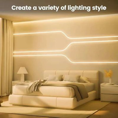 Außenwasserdicht 12/24V Silikon-LED-Lichtstreifen für Heimdekor Neon-LED-Lampen Weiß 16,4ft/5m Neon-Lichtstreifen 12V Silikon-Wasserdicht Flexibles LED-Neon-Seillicht für Schlafzimmer Festival
