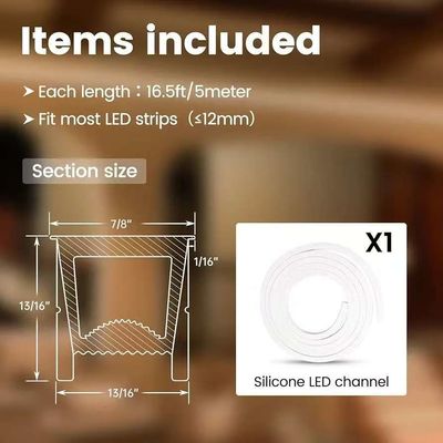 Außenwasserdicht 12/24V Silikon-LED-Lichtstreifen für Heimdekor Neon-LED-Lampen Weiß 16,4ft/5m Neon-Lichtstreifen 12V Silikon-Wasserdicht Flexibles LED-Neon-Seillicht für Schlafzimmer Festival