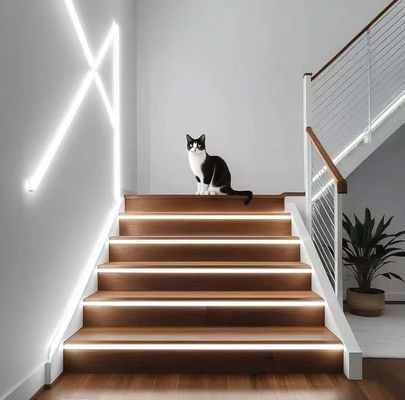 16.5FT / 5 Meter makelloses Silikon-LED-Kanalsystem eingebettete flexible Röhre mit milchweißem Deckel breitere Spur für 12mm wasserdichte LED-Streifenlicht USC7 WW