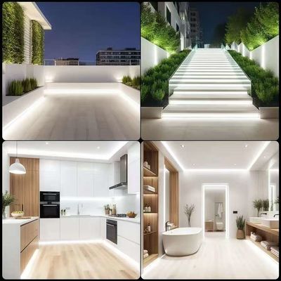 16.5FT / 5 Meter makelloses Silikon-LED-Kanalsystem eingebettete flexible Röhre mit milchweißem Deckel breitere Spur für 12mm wasserdichte LED-Streifenlicht USC7 WW