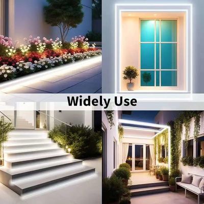 16.5FT / 5 Meter makelloses Silikon-LED-Kanalsystem eingebettete flexible Röhre mit milchweißem Deckel breitere Spur für 12mm wasserdichte LED-Streifenlicht USC7 WW