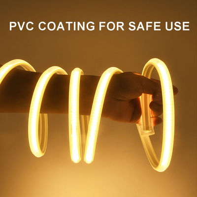 110V 220V wasserdichtes COB-LED-Lichtband mit PVC-Kleber angepasst Blau / Eisblau / Weiß / Grün / Lila / Gold / Rosa