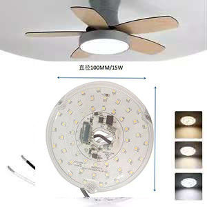 15W 100MM LED-Lichtmotor für Esszimmer 120V Deckenventilator Panel Nachrüstung Kit mit DOB-Module LED Deckenventilator Licht Ersatz