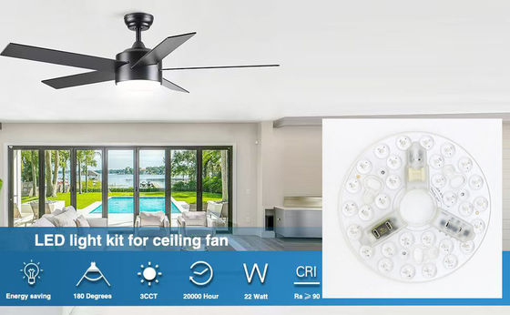 ERP Rosh LED-Module 5CCT 12W/18W/24W DIP-Schalter Deckenleuchtenventilator mit Witch Power Ersetzt LED-Modul