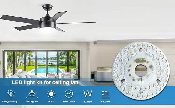 5CCT 18W/24W DIP-Schalter Deckenleuchten mit Witch Power Ersetzt LED-Modul 120V Deckenleuchten Panel Nachrüstung Kit mit DOB-Modulen