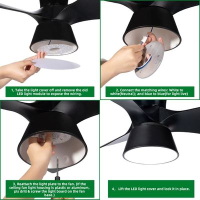 5CCT 18W/24W DIP-Schalter Deckenleuchten mit Witch Power Ersetzt LED-Modul 120V Deckenleuchten Panel Nachrüstung Kit mit DOB-Modulen