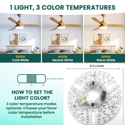 5CCT 18W/24W DIP-Schalter Deckenleuchten mit Witch Power Ersetzt LED-Modul 120V Deckenleuchten Panel Nachrüstung Kit mit DOB-Modulen