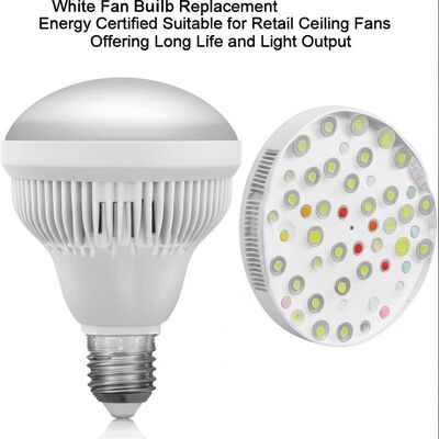 White Fan Light Bulb Replacement Energy Star Certified Suitable for Retail Ceiling Fans Offering Long Life and Light Output