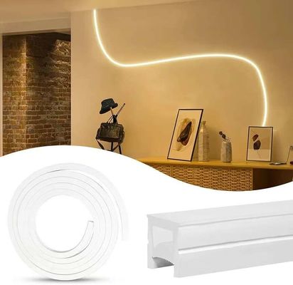 Außenwasserdicht 12/24V Silikon-LED-Lichtstreifen für Heimdekor Neon-LED-Lampen Weiß 16,4ft/5m Neon-Lichtstreifen 12V Silikon-Wasserdicht Flexibles LED-Neon-Seillicht für Schlafzimmer Festival